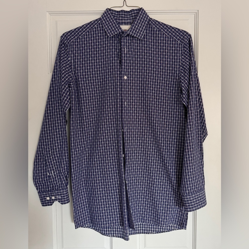 Ben Sherman Tailored Slim Fit Stretch Button Down Long Sleeve Shirt Mens15 32/33